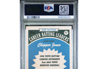 2024 Topps Archives Chipper Jones #CJ Auto '90 LDR Blue Flbrd #'d 12/25 PSA 10!