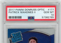 2017 Panini Donruss Optic Patrick Mahomes II #177 PSA 10
