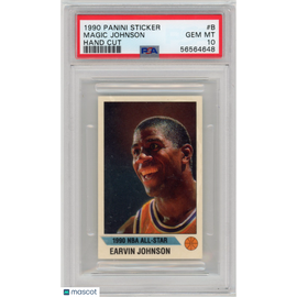 1990 Panini Sticker Magic Johnson #B PSA 10 LA Lakers!