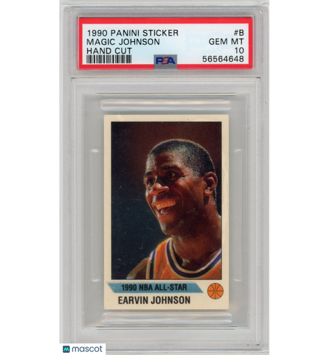1990 Panini Sticker Magic Johnson #B PSA 10 LA Lakers!