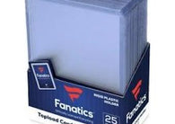 Fanatics Collectibles 35pt standard top loaders 25 count pack for protecting sports cards, Pokémon cards, and trading cards at MP Sports Cards in Carver, Massachusetts.