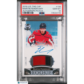 2019 Upper Deck The Cup Martin Fehervary #138 Autograph Patch PSA 10 Capitals!