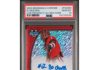 2024 Bowman University Chrome KJ Bolden Chr Pros Au-Red Shimmer #'d 1/5 PSA 10!