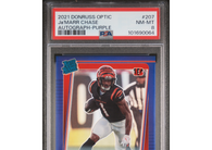 2021 Donruss Optic Ja'marr Chase #207 Autograph-Purple #'d 20/25 Bengals!