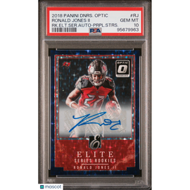 2018 Donruss Optic Elite Series Rookies Auto Ronald Jones II #'d 3/50 PSA 10!