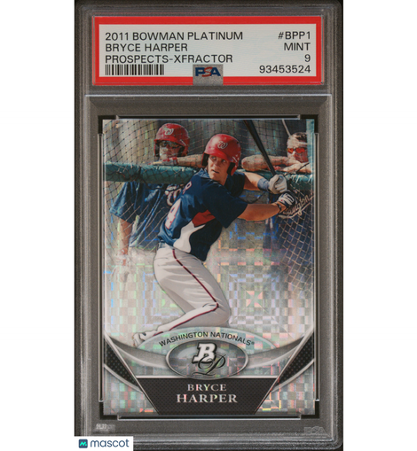 2011 Bowman Platinum Bryce Harper #BPP1 Prospects-XFractor PSA 9 Nationals!