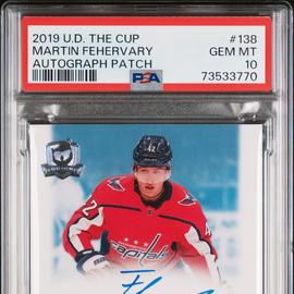 2019 Upper Deck The Cup Martin Fehervary #138 Autograph Patch PSA 10 Capitals!