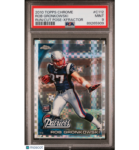 2010 Topps Chrome Rob Gronkowski #C112 Run/Cut/Pose-Xfractor PSA 9 NE Patriots!