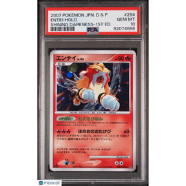2007 Diamond & Pearl Shining Darkness Entei #294 Japanese 1ST Ed. PSA 10
