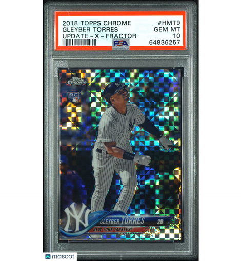 2018 Topps Chrome Update Gleyber Torres #HMT9 X Fractor PSA 10 NY Yankees!