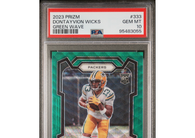 2023 Panini Prizm Dontayvion Wicks #333 Green Wave Yes