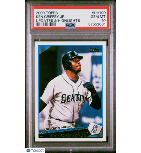 2009 Topps Updates & Highlights Ken Griffey JR. #UH190 PSA 10 Mariners!