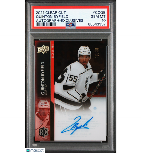2022 Upper Deck Clear Cut Autographs Quinton Byfield #CCQB PSA 10 Kings!