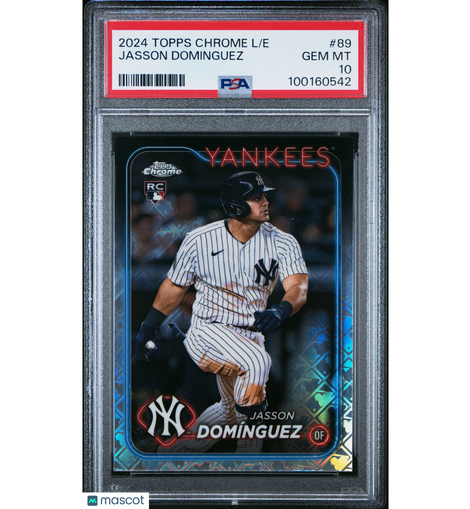 2024 Topps Chrome Logofractor Edition Jasson Dominguez #89 PSA 10 NY Yankees!