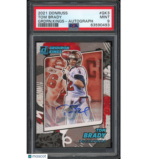 2021 Donruss Gridiron Kings Tom Brady #GK3 Autograph #’d /5 PSA 9 Bucs!