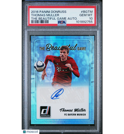 2016 Panini Donruss Thomas Muller #BGTM The Beautiful Game Autograph PSA 10!