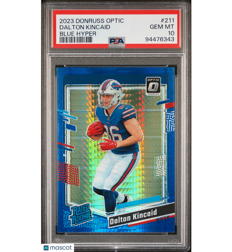 2023 Panini Donruss Optic Dalton Kincaid #211 Blue Hyper PSA 10 Bills!
