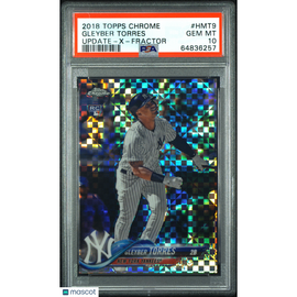 2018 Topps Chrome Update Gleyber Torres #HMT9 X Fractor PSA 10 NY Yankees!