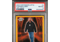 2023 Panini Contenders Optic Vips Stephen Curry #2 Gold #'d 5/10 PSA 8!