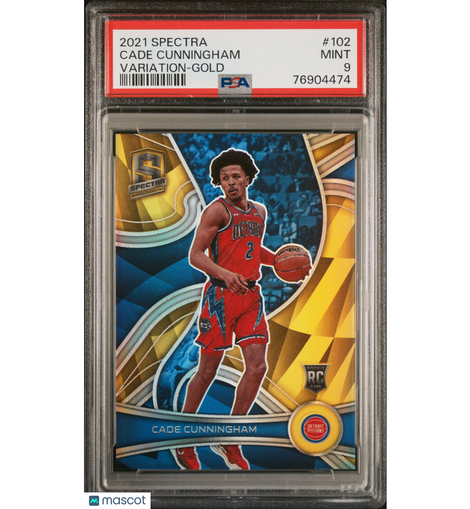 2021 Panini Spectra Cade Cunningham #102 Variation Gold PSA 9 Pistons!