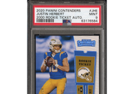 2020 Contenders Justin Herbert #JHE 2000 Rookie Ticket Auto PSA 9 Chargers!