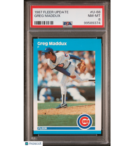 1987 Fleer Update Greg Maddux #U-68 PSA 8 Chicago Cubs!