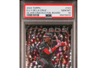2024 Topps Elly De La Cruz #141 Silver Crackle Foil Board PSA 10 Reds!
