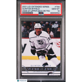 2021 Upper Deck Extended Series 2006-07 DecRetro Quinton Byfield #T84 PSA 10