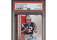 2010 Panini Epix Tom Brady #41 Autograph Red #'d 2/10 PSA 6 NE Patriots!
