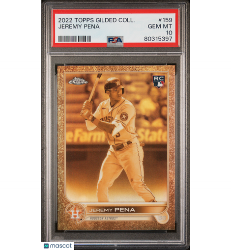2022 Topps Gilded Collection Jeremy Pena #159 PSA 10 Houston Astros!