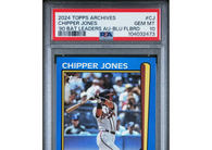 2024 Topps Archives Chipper Jones #CJ Auto '90 LDR Blue Flbrd #'d 12/25 PSA 10!