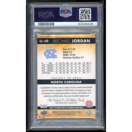 2014 Upper Deck Legendary Letterman Autographs Michael Jordan #LL-JO PSA 8