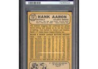 1968 Topps Hank Aaron #110 Atlanta Braves vintage baseball card professionally graded PSA 3 VG.