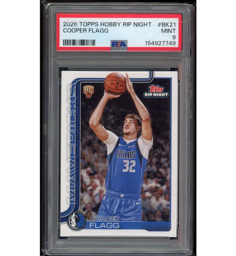 2026 Topps Hobby Rip Night Cooper Flagg #BK21 Rookie PSA 9