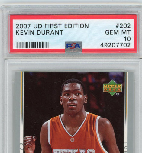 2007 upper deck first edition kevin durant #202 psa 10
