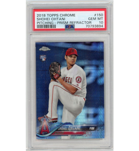 2018 Topps Chrome Shohei Ohtani #150 Pitching Prism Refractor PSA 10